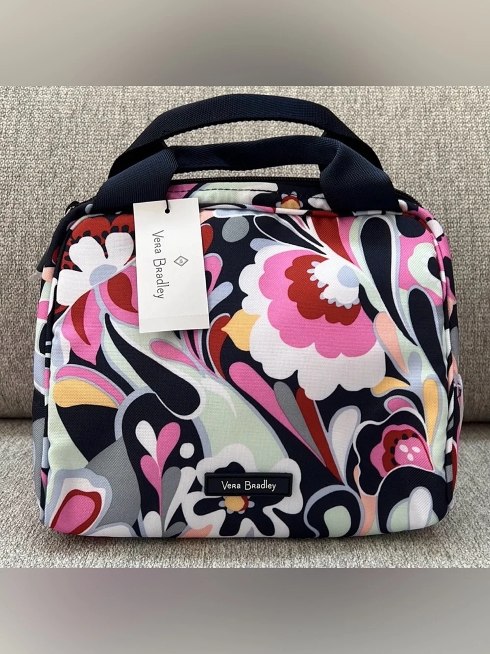 NWT:Vera Bradley Mod Paisley Cooler Tote with Floral Accents